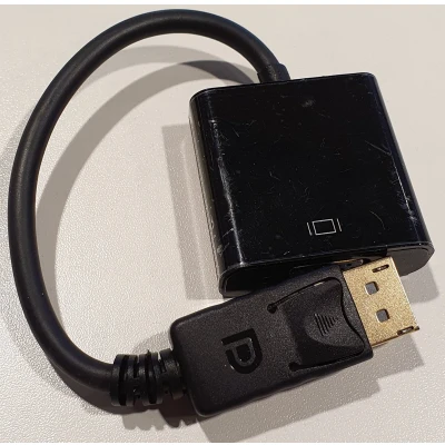 Afbeelding van Easyfiks DisplayPort Kabel Male naar VGA Female Adapterkabel 0.2 Meter, zwart
