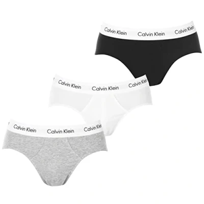 Afbeelding van Calvin Klein heren Briefs 3p Hip Brief, zwart/wit/grijs heather, S