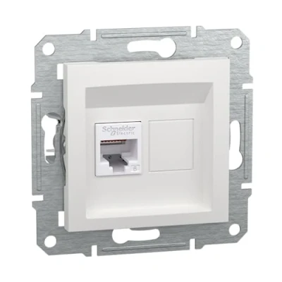 Afbeelding van Schneider Electric RJ45 gegevensaansluitdoos Asfora Wit (RAL 9003) EPH4770121D