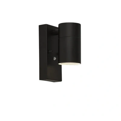Afbeelding van Searchlight Wandspot Splot zwart met schemersensor 14601BK
