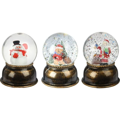 Afbeelding van Glazen Schudbol Kerst, 14cm