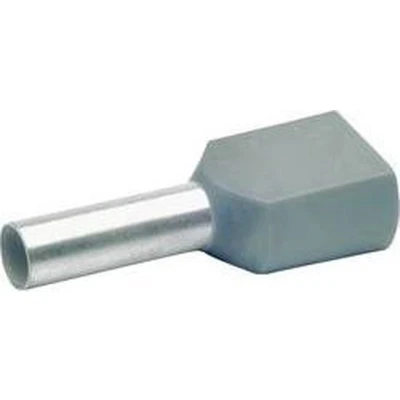 Afbeelding van Klauke 87412 Dubbele adereindhulzen 4 mm² Deels geïsoleerd Grijs 100 stuk(s)