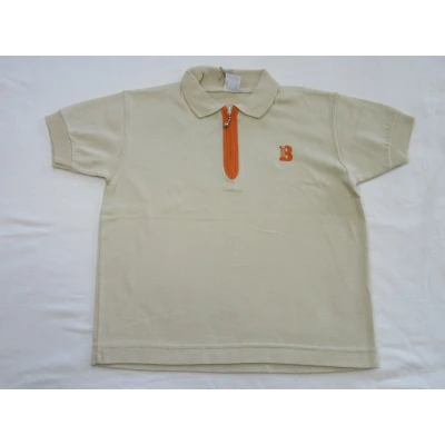 Afbeelding van petit bateau , jongens ,polo korte mouw beige PB1893 6 jaar 114
