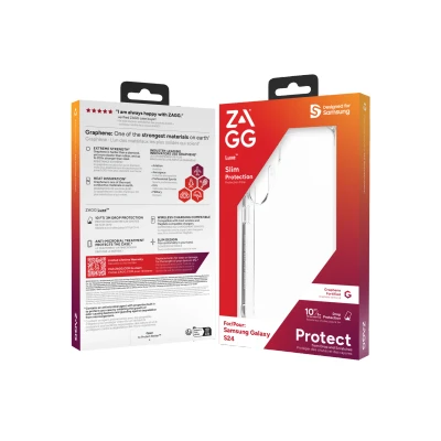 Afbeelding van Samsung Galaxy S24 Hoesje Siliconen en TPU (zacht) ZAGG Softcase/Backcover Transparant Telefoonhoesje Shockproof/Valbescherming