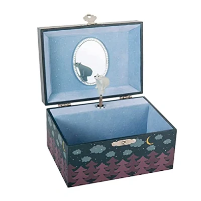 Afbeelding van Trousselier Bear in Forest Ideaal Kid&#039;S Gift Fotoluminescente Gloeit het donker Muzieknoctuur van Chopin Donkerblauwe kleur 2 stuks