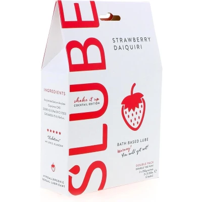 Afbeelding van Strawberry Daiquiri 3 in 1 Massagegel, Badolie en Glijmiddel 2 x 250 gr