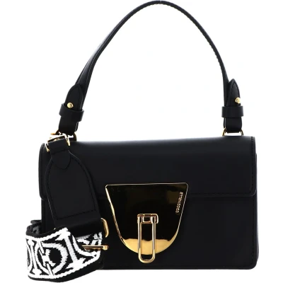 Afbeelding van COCCINELLE Leren Schoudertas Avondtas Coccinellenico Selleria Handbag Noir Zwart