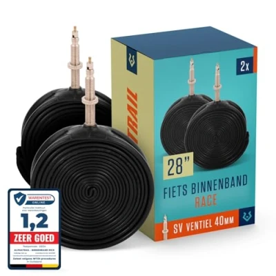 Afbeelding van Alphatrail Race Fiets Binnenband Rick 28 Inch SV Presta Ventiel 2x Set 700 x 18 28c met Mobiliteitsgarantie I Compatibele Fietsbanden Continental, Conti, Schwalbe, Michelin, Vittoria &amp; Mavic