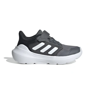 Afbeelding van adidas Performance Tensaur RUN 3.0 EL C Hardloopschoenen neutraal grey four cloud white core black voor kinderen, Maat: 31.5 Textiel/ synthetisch