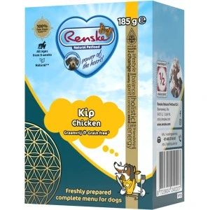 Afbeelding van Renske Vers Graanvrij Tetrapack 185 g Hondenvoer Kip