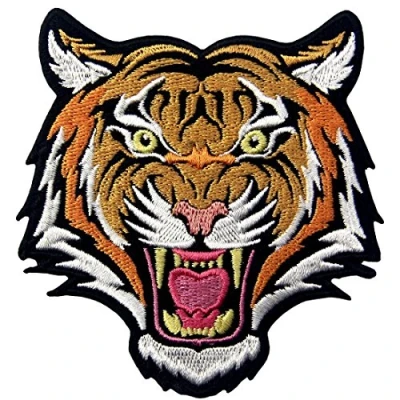 Afbeelding van ZEGIN De brullende Bengaalse Gestreepte Tijger Geborduurde Badge Opstrijkbare Naa