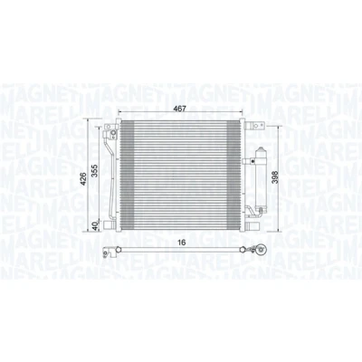 Afbeelding van Magneti Marelli Airco condensor 350203992000