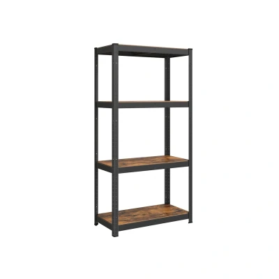 Afbeelding van Rootz Verstelbare Staande Plank Vintage Opbergrek Multifunctionele Organisator Staal &amp; MDF 40cm x 80cm 160cm