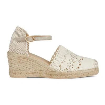 Afbeelding van Geox D Gelsa Plateaupumps, Dames, Maat: 39, Light taupe Leer en textiel