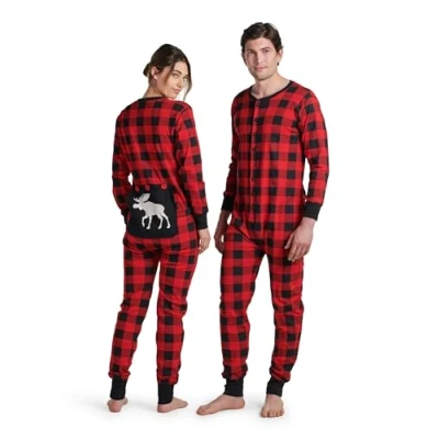 Afbeelding van Hatley Union Suit Pyjama Set, Buffalo Plaid, S