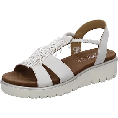 Afbeelding van ara Bilbao Sandalen met plateauzool, Dames, Maat: 39, Weiß Leer