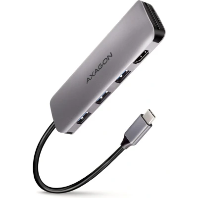 Afbeelding van AXAGON HMC HCR3A 3x USB A + HDMI SD/microSD, C 3.2 Gen 1 hub, 20cm cable