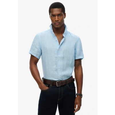 Afbeelding van Superdry Vacation Short Sleeve Overhemd, Heren, Maat: Small, Sea blue chambray