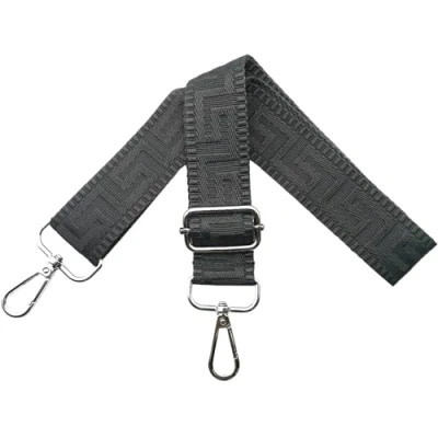 Afbeelding van Schouderriem voor tas, tasriemen om te wisselen, verstelbare tasriem, breed, 3,8 cm, met zilveren karabijnhaak, tasband, schouderriem, draagriem handtassen dames, kleurrijk, K, donkergrijs,