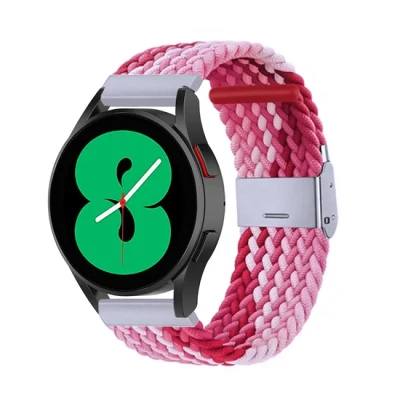 Afbeelding van Garmin Venu / Sq Sq2 2 plus Braided nylon bandje Roze gemêleerd