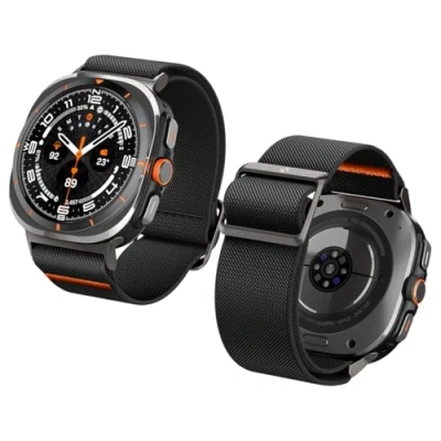 Afbeelding van Spigen Lite Fit Bandje Compatibel met Samsung Galaxy Watch Ultra 47mm (2024) Zwart