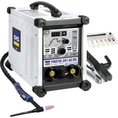 Afbeelding van GYS PROTIG 201 AC/DC HF FV WIG lasapparaat 10 160 A Met brander