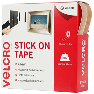 Afbeelding van VELCRO® VEL EC60221 Klittenband Om vast te plakken Haak en lusdeel (l x b) 10000 mm 20 Beige 10 m