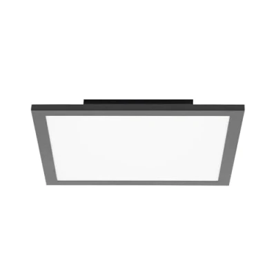 Afbeelding van Lindby LED plafondlamp met dimmer 1licht Aluminium, kunststof H: 5 cm zwart, wit Inclusief lichtbron