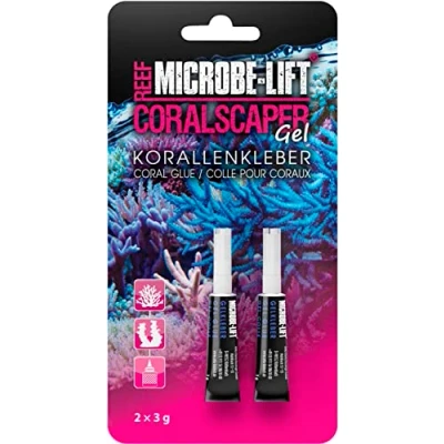 Afbeelding van MICROBE LIFT Coralscaper koraallijm secondelijm in gelvorm, eenvoudig en veilig gebruik zeewater, 2 x 5 g,