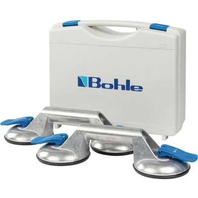 Afbeelding van Veribor BO S2.421 Aluminium 2 naps Zuigheffer Set 60 kg Hefboomzuiger Vlakke Oppervlakte