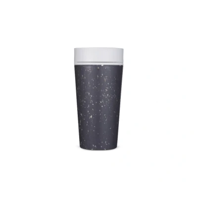 Afbeelding van Circular &amp; Co Travel Mug Koffiebeker To Go Coffee Beker 340 ml Grey Pebble White 12oz Duurzaam