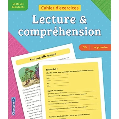 Afbeelding van Cahier d&#039;exercices Lecture &amp; compréhension (CE1 2e primaire) (bleu violet): Lecteurs débutants violet)