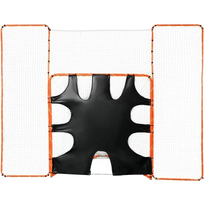 Afbeelding van VEVOR 3 IN 1 Lacrosse Case met Backstop,Doel, 3,6x2,7m Gaas, Steel Frame Backyard Rebounder apparatuur, Snelle en eenvoudige installatie Trainingsnet, Ideaal voor Jeugdtraining,