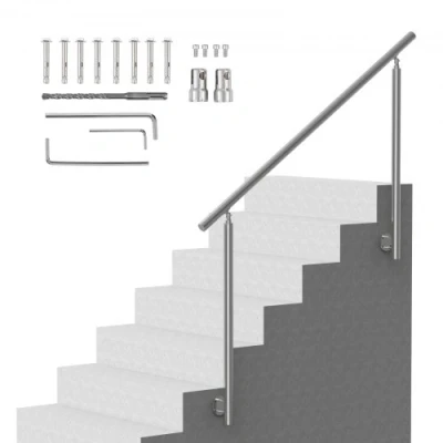 Afbeelding van VEVOR railing RVS trapleuning leuning borstwering balkonleuning 150cm