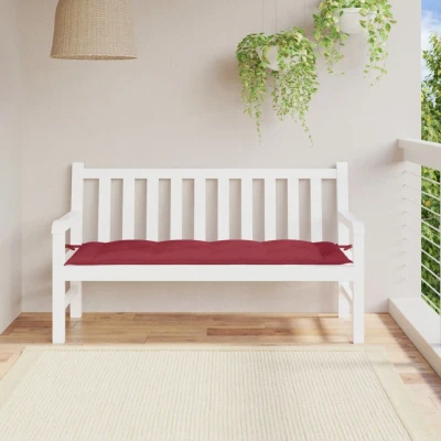 Afbeelding van Tuinbankkussen 150x50x7 cm oxford stof wijnrood