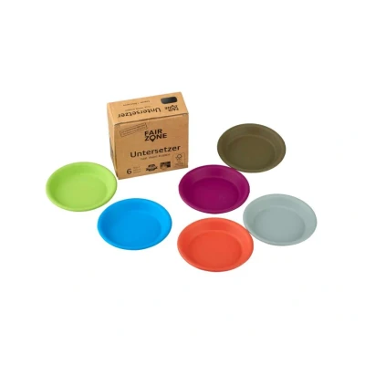 Afbeelding van Fairzone Onderzetters Voor Plantenpotten Gekleurd Rubber 6 Stuks