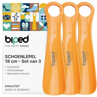 Afbeelding van biped set van 3 schoenlepels kunststof 18 cm schoenlepel Duitse productie z1570(abrikoos)