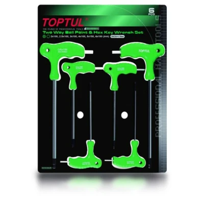 Afbeelding van Zeskant stiftdoppenset HEX TOPTUL 6 stuks (2, 2,5, 3, 4, 5, 6) met kogelkop