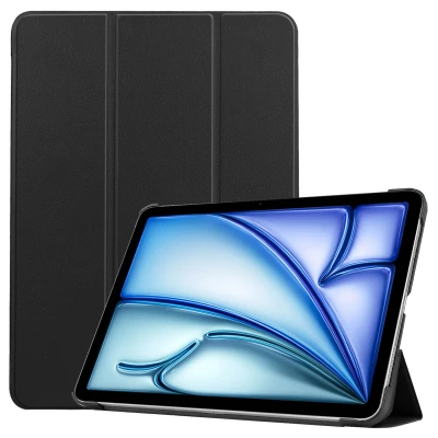 Afbeelding van Apple iPad Air 13 inch (2025) M3 Hoes: imoshion Trifold Bookcase Zwart Kunstleder Tablet Hoezen