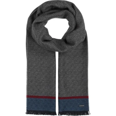 Afbeelding van bugatti Lettering Sjaal, Heren, Maat: One Size, Charcoal