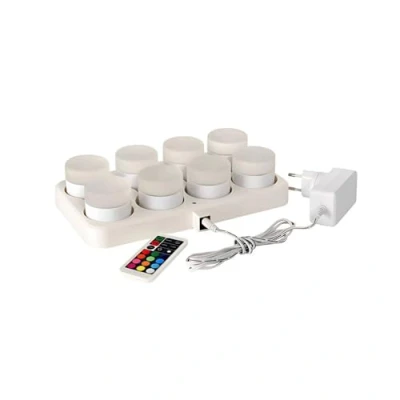 Afbeelding van Duni Euroshoppingonline Set met mini ledkaarsen oplading, 8 stuks