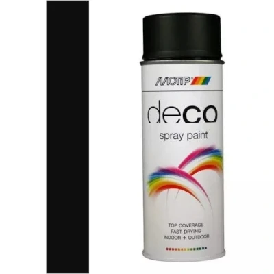 Afbeelding van Motip Deco Lakspray Zijdeglans 0,4l Diep Zwart