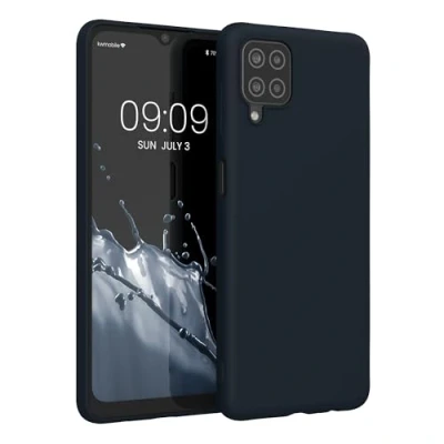 Afbeelding van kwmobile telefoonhoesje geschikt voor Samsung Galaxy A12 Hoesje smartphone Back cover in donkerblauw