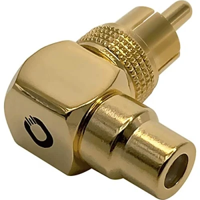 Afbeelding van OEHLBACH Sound AD 90 hoekadapter Cinch (hoekstekker op RCA koppeling) 24K verguld, hoge contactveiligheid 2 stuks