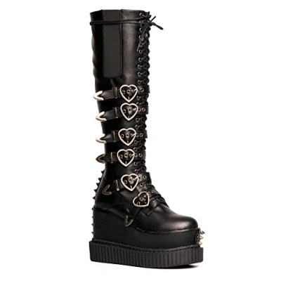 Afbeelding van LAMODA Dames overkill knie high boot, Black PU, 36 EU