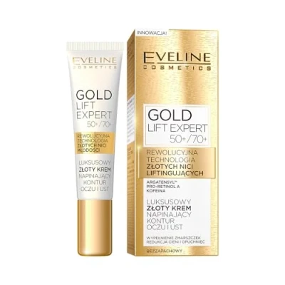 Afbeelding van Eveline Cosmetics Gold Lift Expert Oog/Lipcreme 50 + / 70 +, 15 ml
