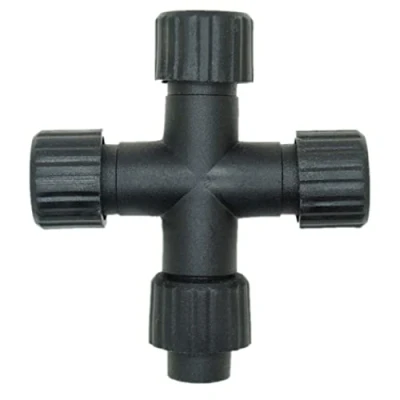 Afbeelding van JnDee Waterdichte splitterconnector voor lichtsnoeren. Twee pinnen werken met de meeste Fairy Projectoren, String , Net en Icicle Lights (4 Way Splitter)
