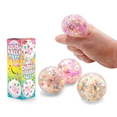 Afbeelding van Tobar SCRUNCHEMS PARTY DIDDY STRESS SQUISH BALL Toy 3 Pack