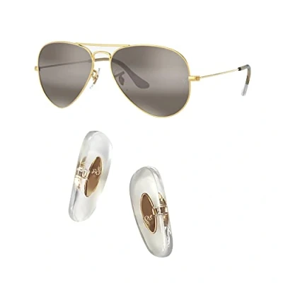 Afbeelding van HiCycle2 Ray Ban Vervangende neusbeschermers voor Aviator RB3025 RB3539 RB3026 RB3447 RB4263 RB3548 RB3716 RB3816 RB3548N Zonnebril Reparatiesets Clip on, Bonus Tas, Goud, 16mm