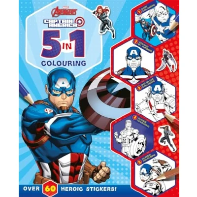 Afbeelding van Marvel Avengers Captain America: 5 in 1 Colouring